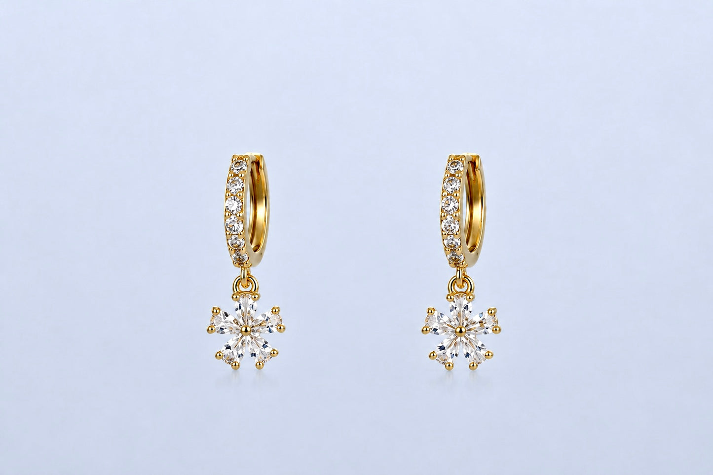 Crystal Dewdrop Statement Earrings | Silver Crystal Dangle Earrings for Women