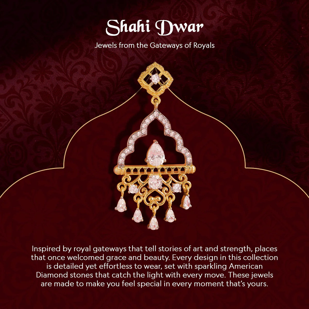 Shahi Dwar Jhalar Raani Haar Beaded Necklace Set