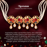 Navratan Moonlight Dangle Earrings
