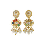 Navratan Fluid Elegance Short Necklace Set